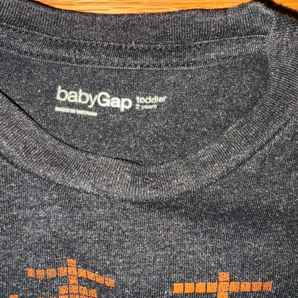 GAP babygap kids 2T Charcoal Graphic Crewneck long sleeve aliens - Picture 2 of 3
